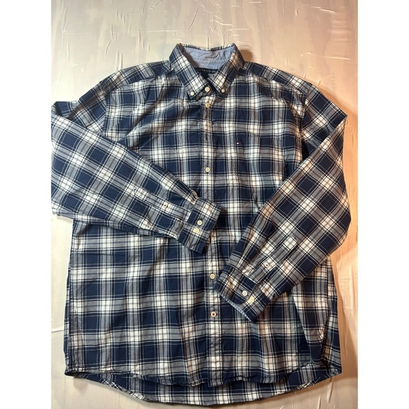 Tommy Hilfiger Plaid Button Down Shirt Classic Fit XXL - Picture 1 of 7